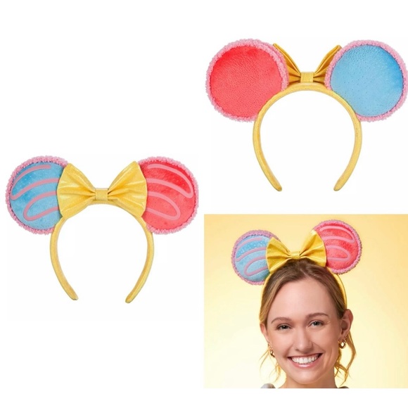 Loungefly Mickey Disney Eats Macaron Backpack, Ears, & Tumbler Bundle Set NWT - Picture 3 of 12